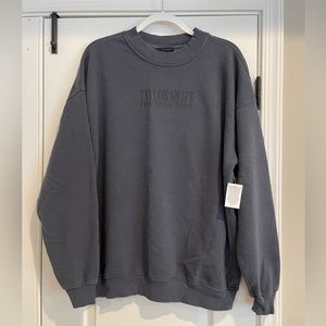 Taylor Swift Eras Tour Blue Crew Distressed Sweatshirt  Medium NWT Pittsburgh